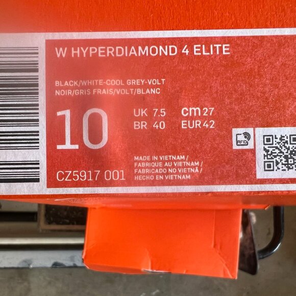 Nike Women's Hyper Diamond 4 Elite Softball Cleats NWOT Size 10 - Picture 4 of 5